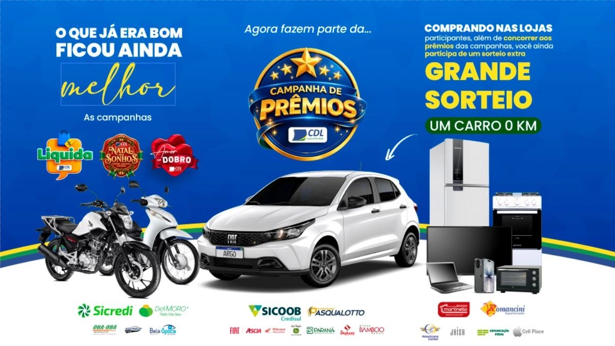 CDL Lucas lança maior campanha promocional da história com mais de R$ 200 mil em prêmios e carro zero quilômetro CDL Lucas lança maior campanha promocional da história com mais de R$ 200 mil em prêmios e carro zero quilômetro