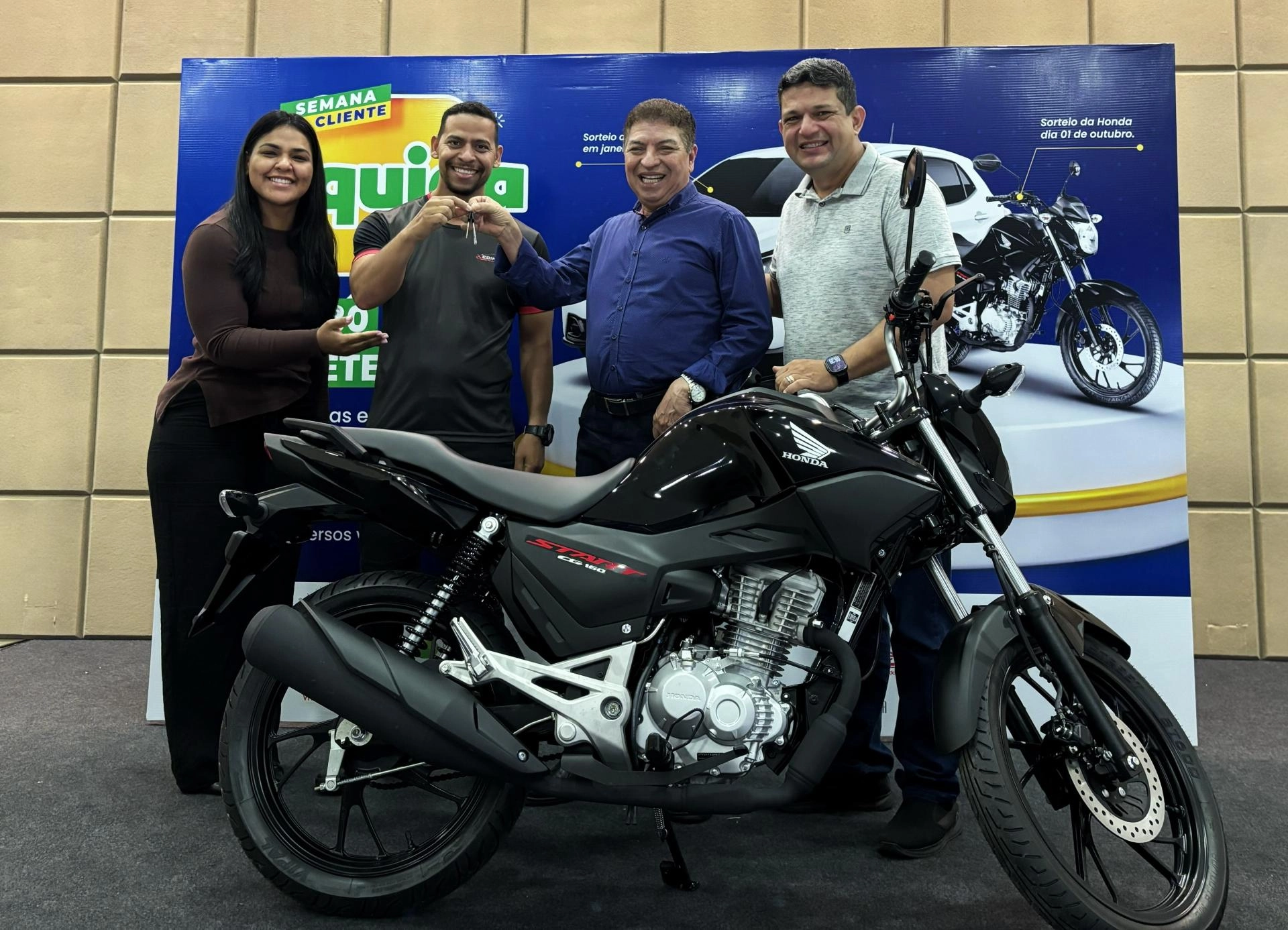 Morador de Tapurah ganha Honda CG 160 no sorteio da campanha Liquida CDL Morador de Tapurah ganha Honda CG 160 no sorteio da campanha Liquida CDL